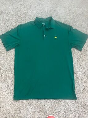 Masters Golf Green Polo with Yellow Masters Logo